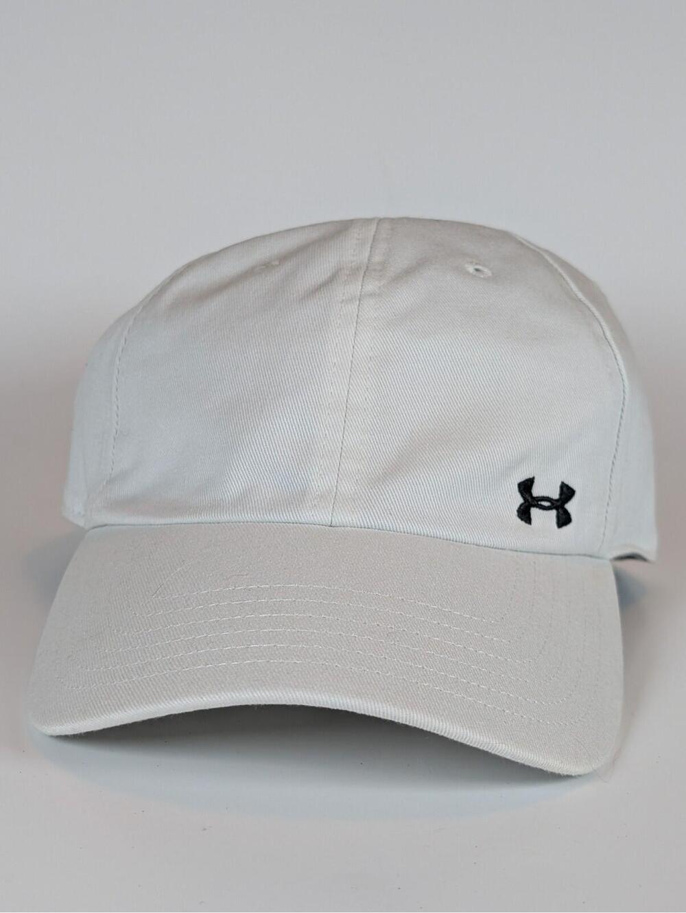 Under Armour White UA Logo Strapback Hat Free Fit Adjustable Golf Dad Cap